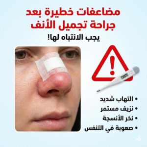 مضاعفات خطيرة وخطيرة يجب أخذها على محمل الجد بعد جراحة الأنف.